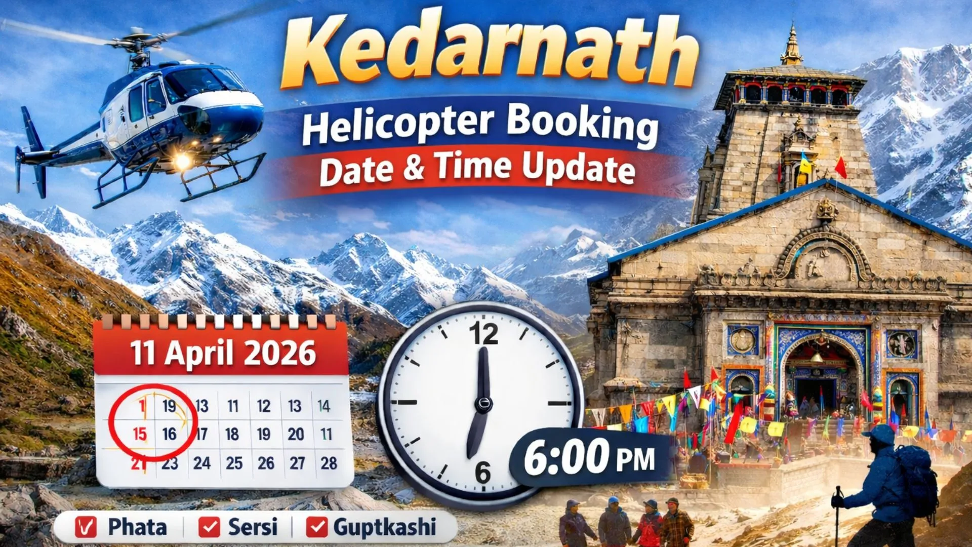 kedarnath helicopter booking update time