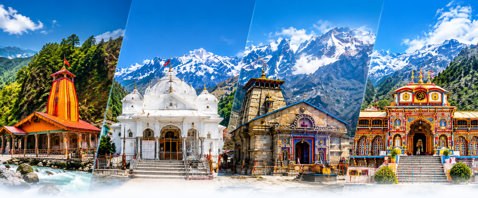 Sacred Chardham temples in the Himalayas